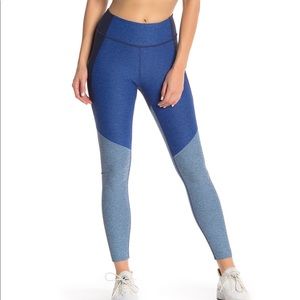 Outdoor Voices blue colorblock leggings